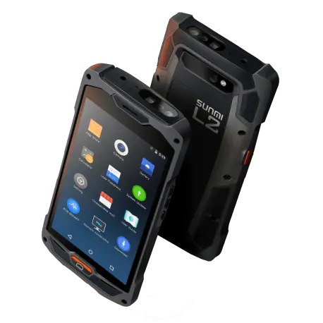 Mobile industriel avec bouton code barres, connexion type Wifi 