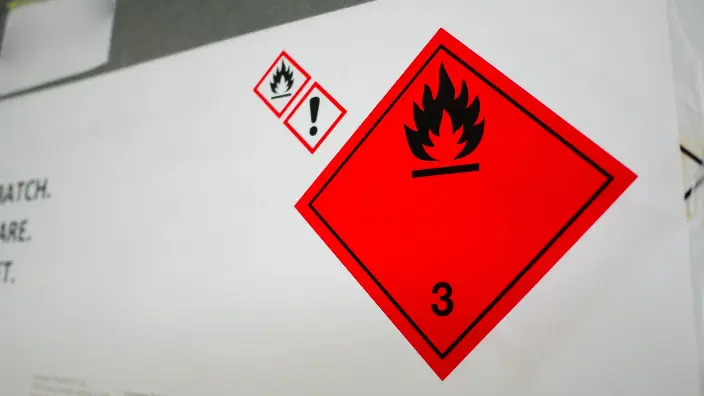 Etiquette industrielle chimie